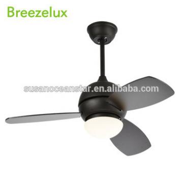 2018 New Type Simple Design Decorative Wooden Blade Black Ceiling Fan With Light