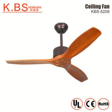 110V 220V Electric Motor Fancy Modern Solid Wood Led Ceiling Fan Without Light