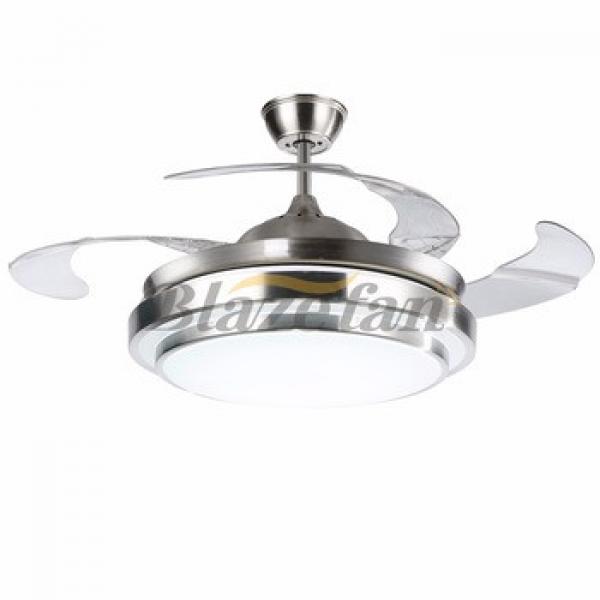 hidden blades Ceiling fan with led light high quality