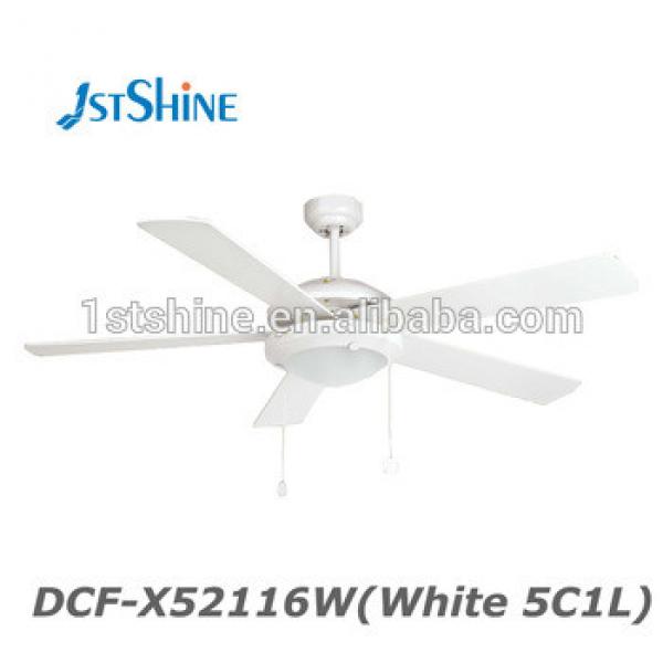 52 Inch White Classic Decorative Ceiling Fan 5 Blades For living Room