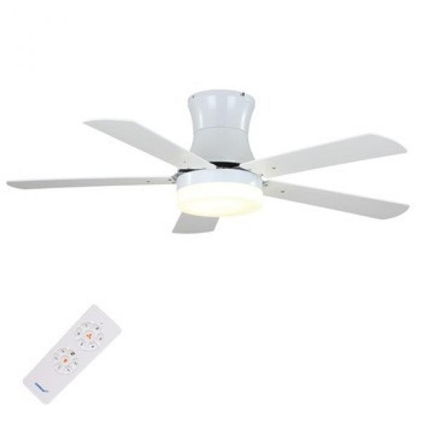 Factory price modern decorative 48 / 52 inch white ceiling fan with light