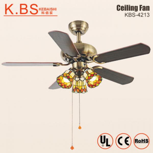 New Decorative Lighting Reversible Motor Wooden Blade Ceiling Fan With Light