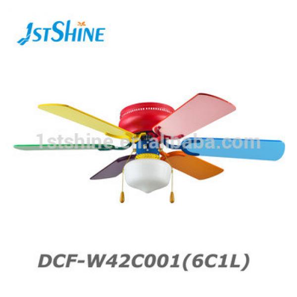 42 inch colored delux fashion design ceiling fan with pull chain switch