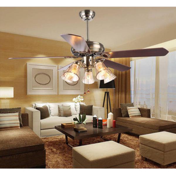 52&quot; low profile flush mount wood blade hot sale ceiling fan with lights