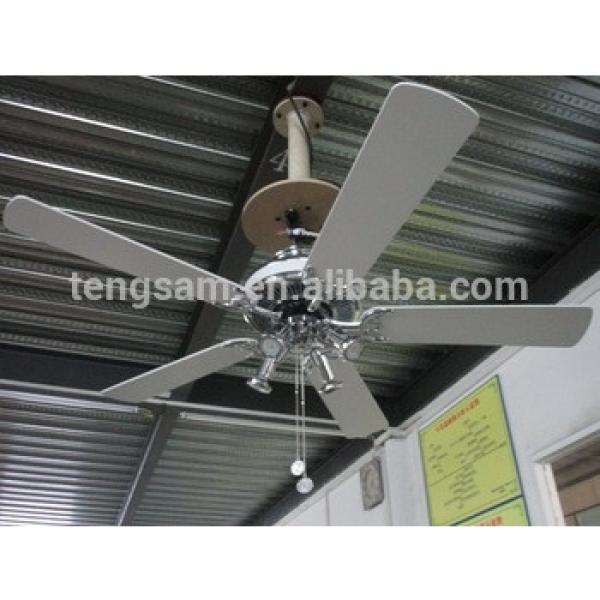 52 inch 5 blades white and chorme ceiling fan with 4 lights