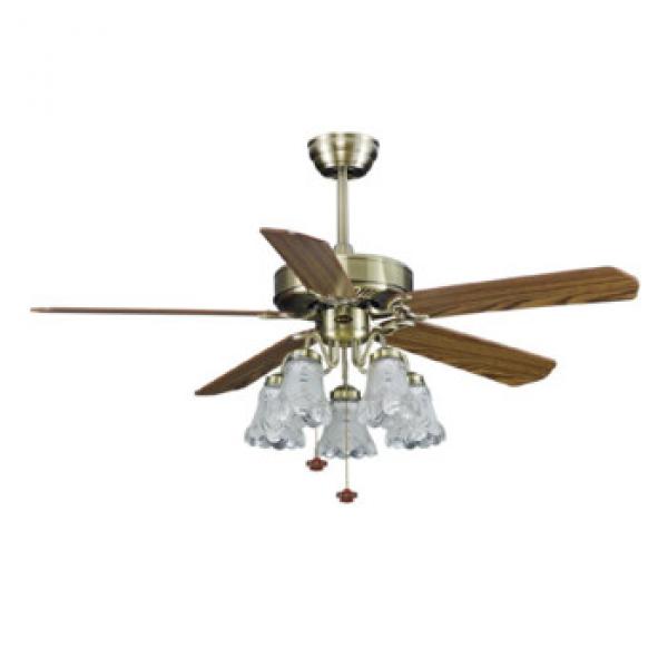 52&quot; inch flush mounted ceiling fan with light pull cord control CE approved